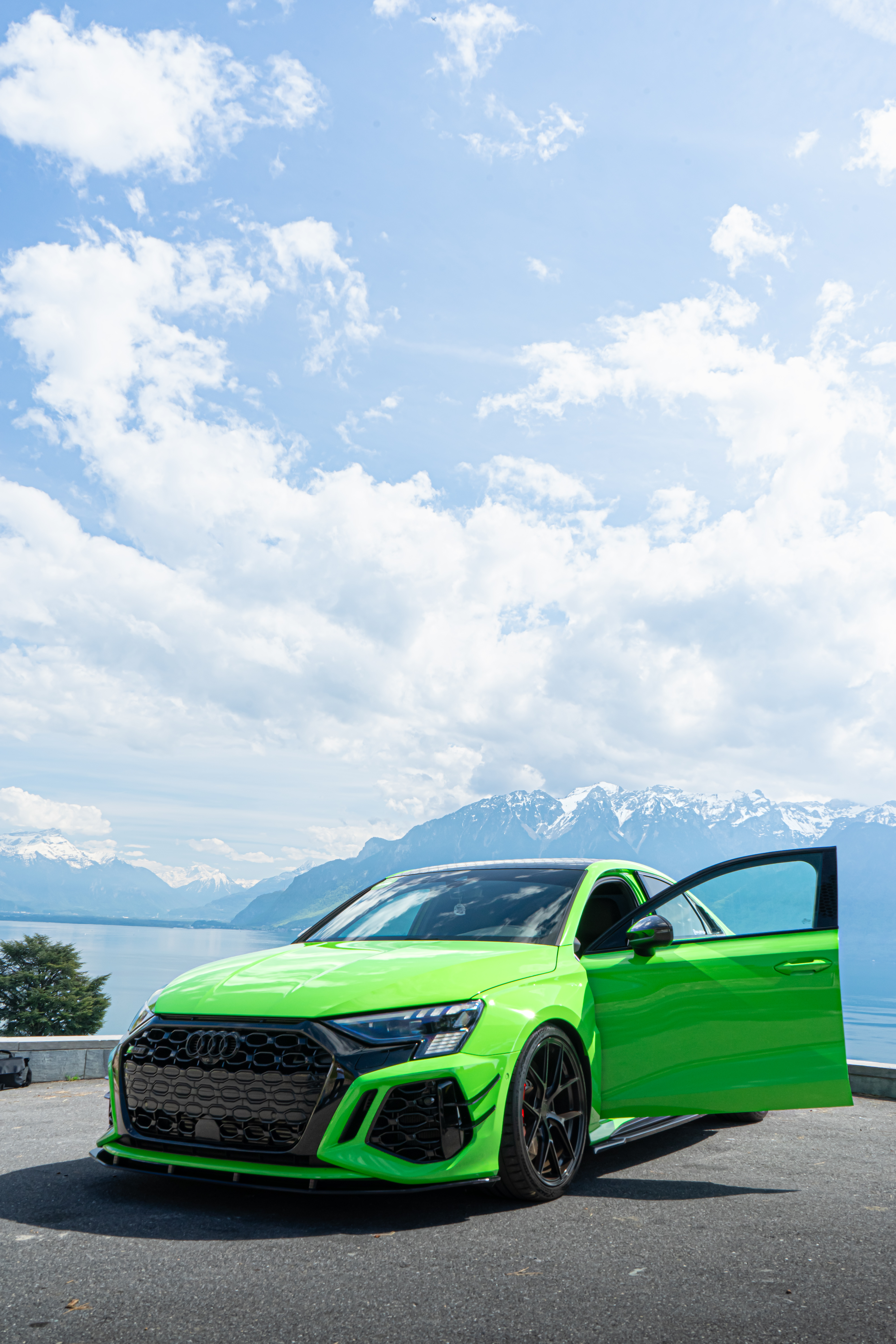 Audi RS3 en séance photo automobile, Suisse